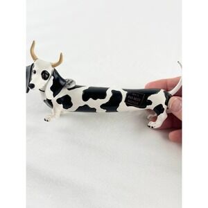 Westland Hot Diggity Dog All Beef Wiener dachshund figurine cow costume flaw